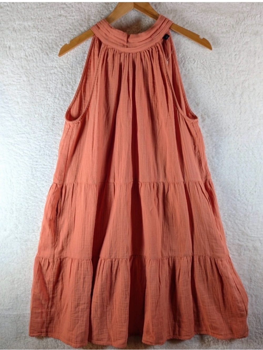 GAP Coral Tiered Midi Dress